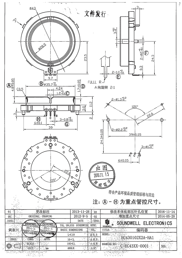 EC43中空式編碼器規(guī)格書