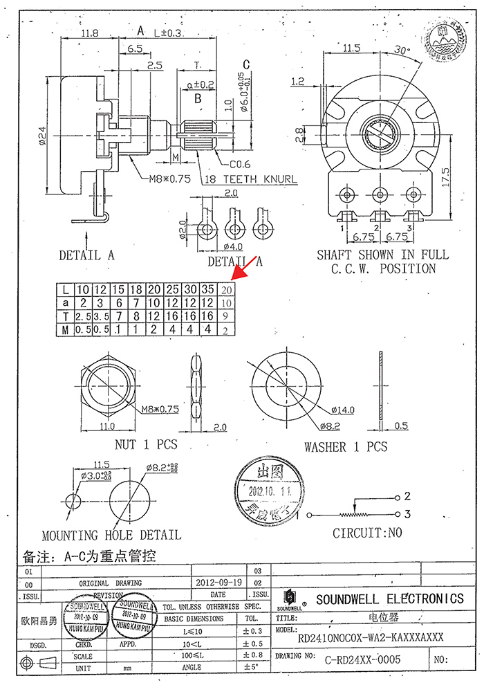 RD24可調(diào)電位器規(guī)格書